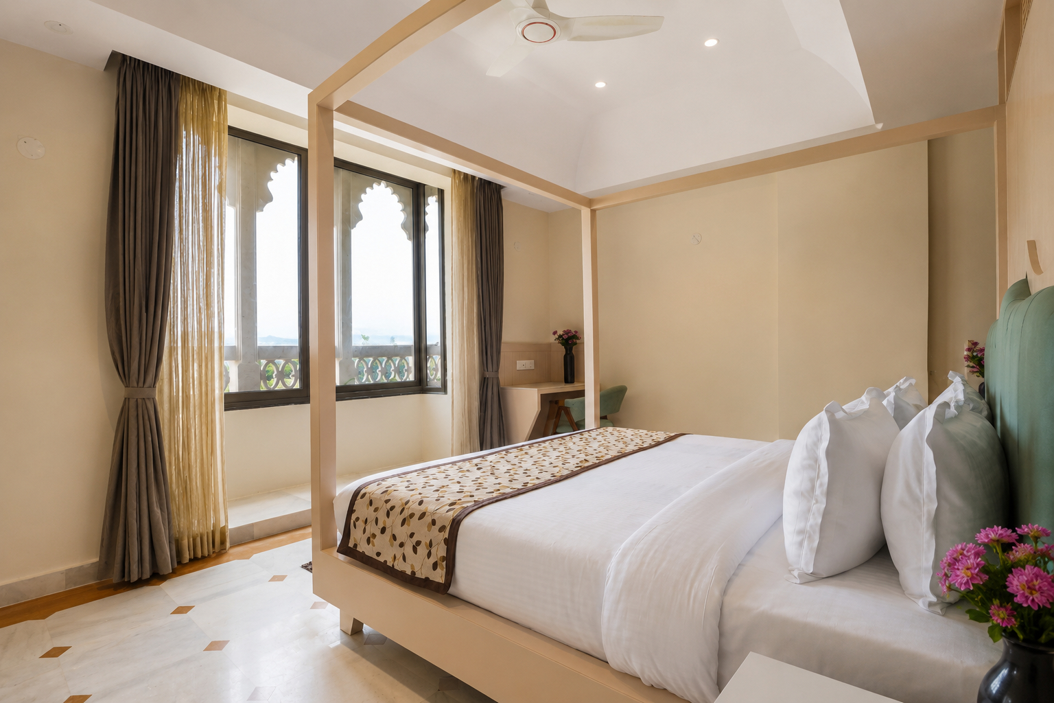 Bedroom, The HariMahal -A Luxury Hotel in Udaipur, Udaipur