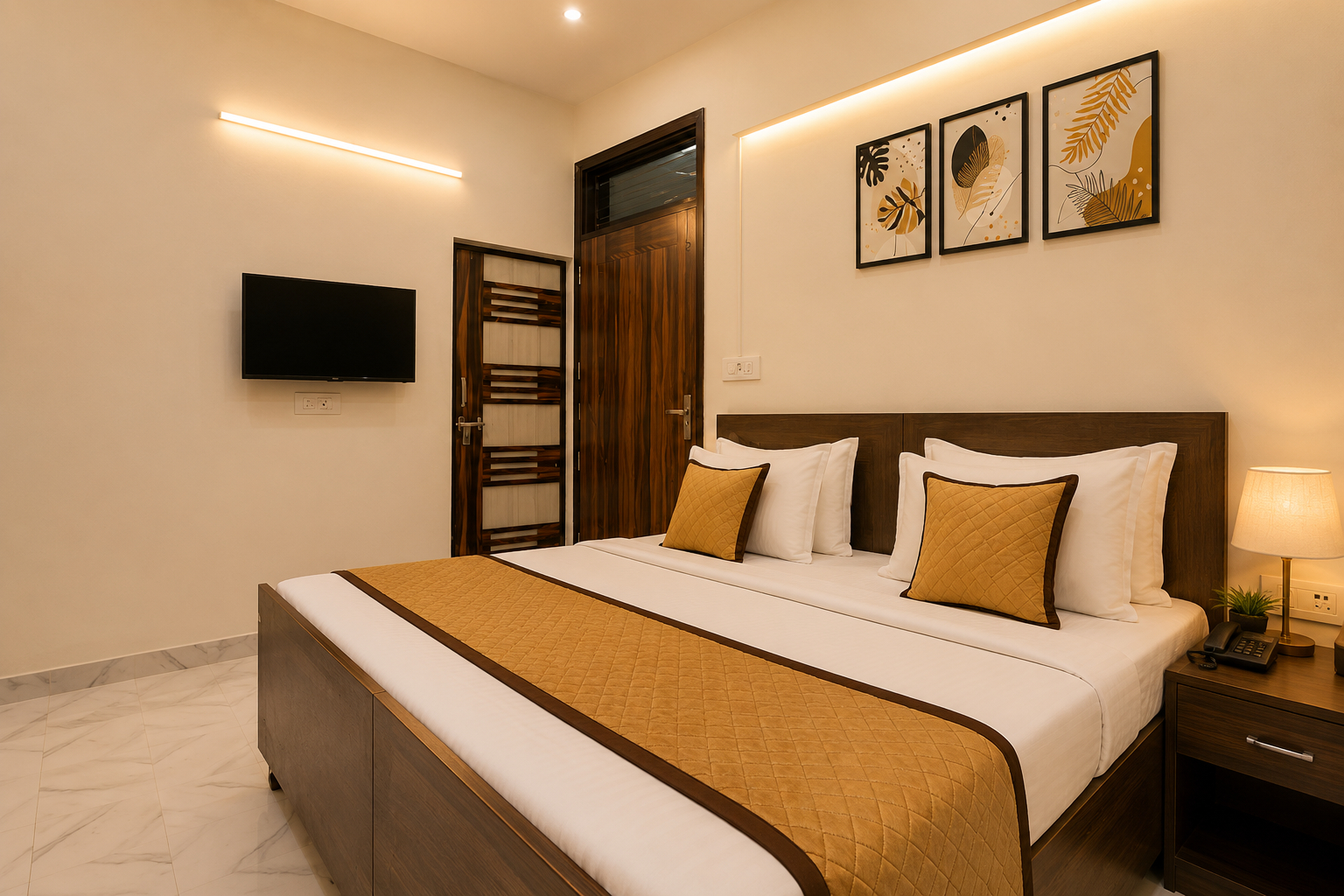 Bedroom 5, Hotel Kasa Stays Near Pacific Mall, Delhi