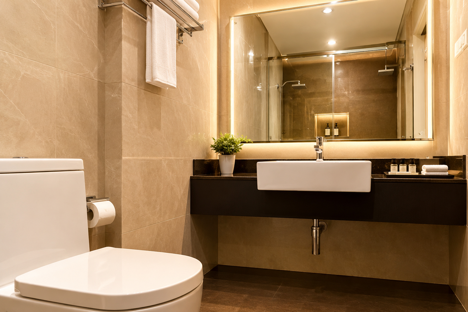 Bathroom 4, Hotel chariot Inn, Patna