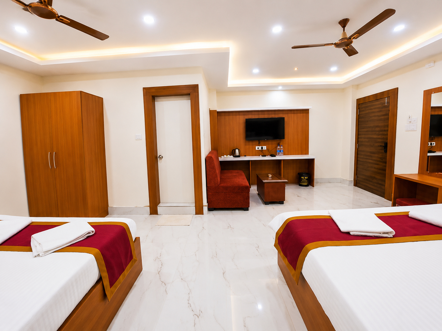 Bedroom 2, Swimming Pool Hotel Goroomgo MJR Puri with Free Pickup and Drop From Sea Beach, Puri