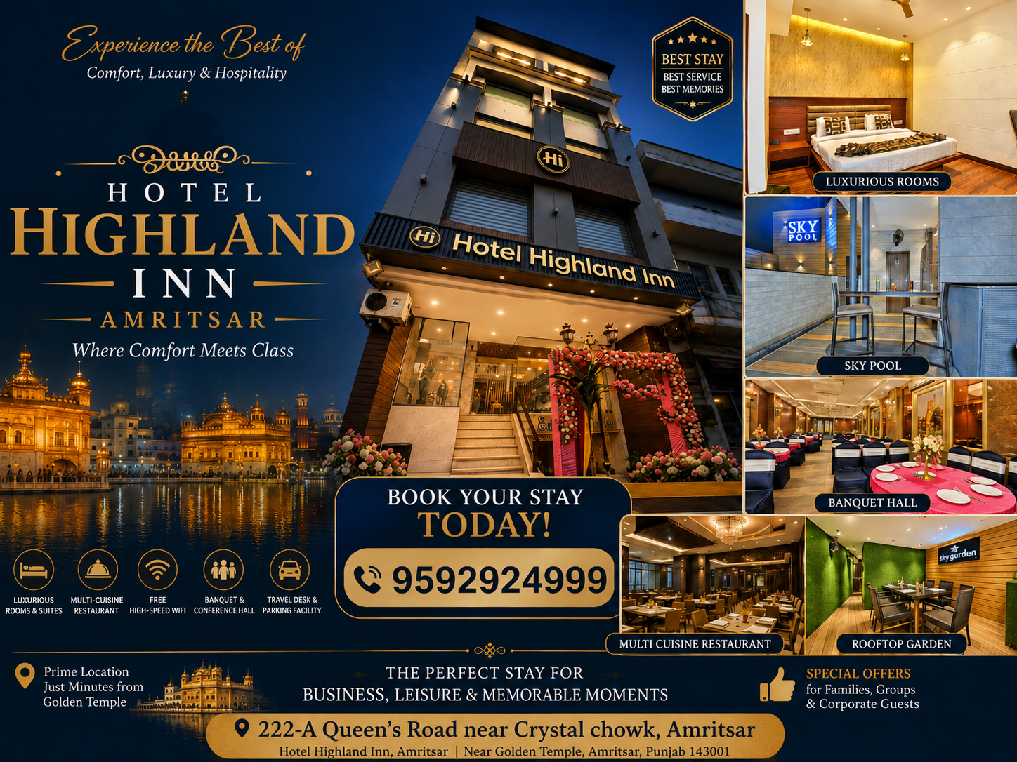Exterior & Views, Hotel Highland Inn, Amritsar