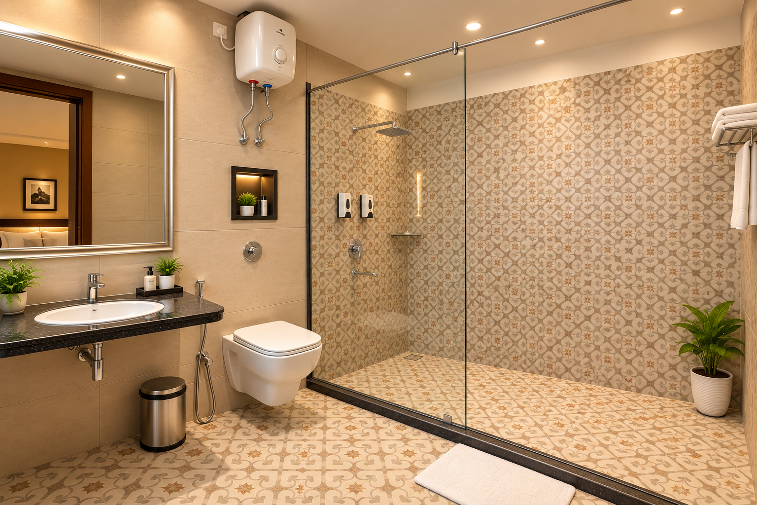 Bathroom, The Palm Aryan - a Boutique Hotel, North 24 Parganas