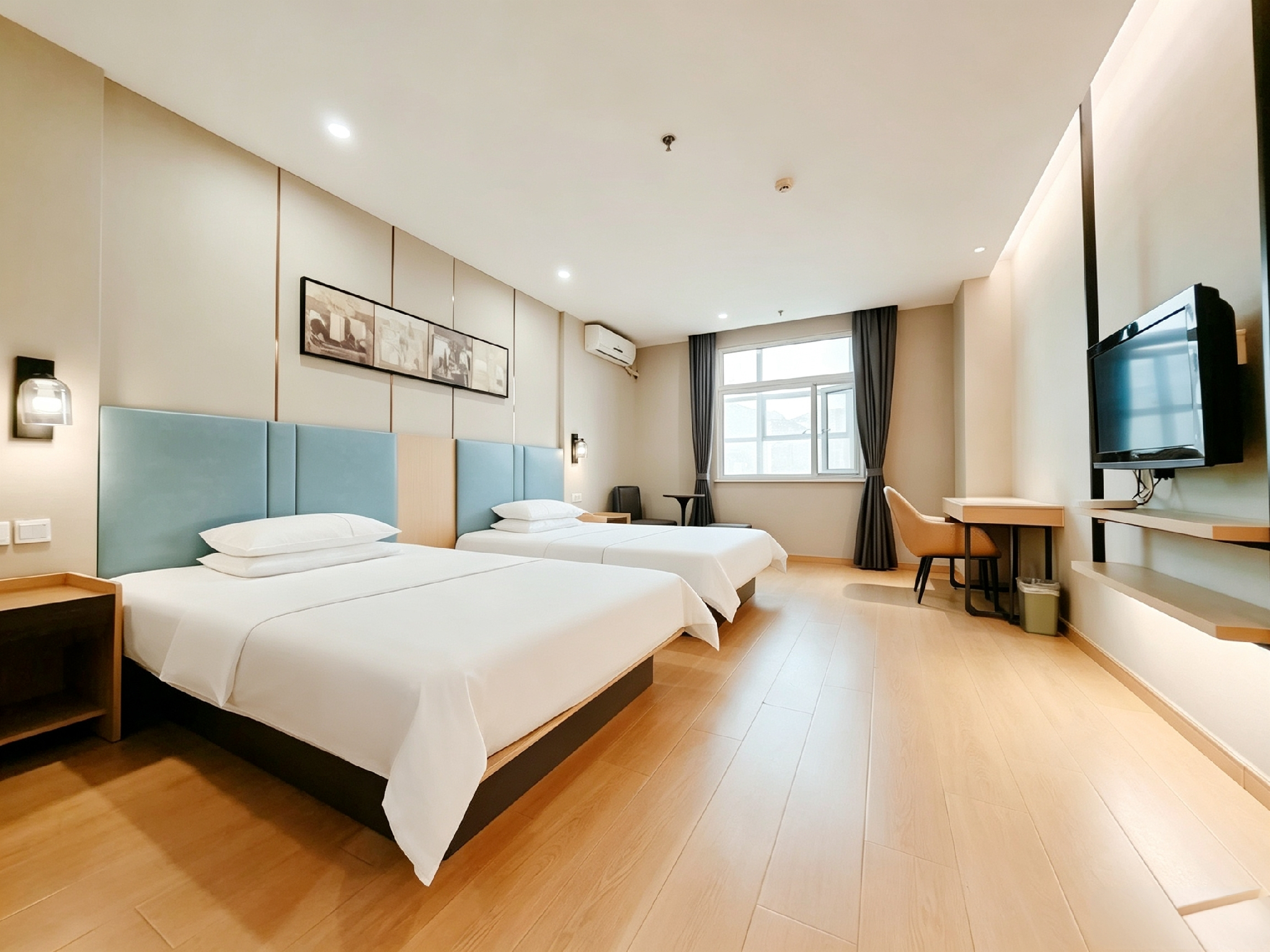 Bedroom 2, Jinjiang Inn Select Tai'an Taishan Street, Tai'an