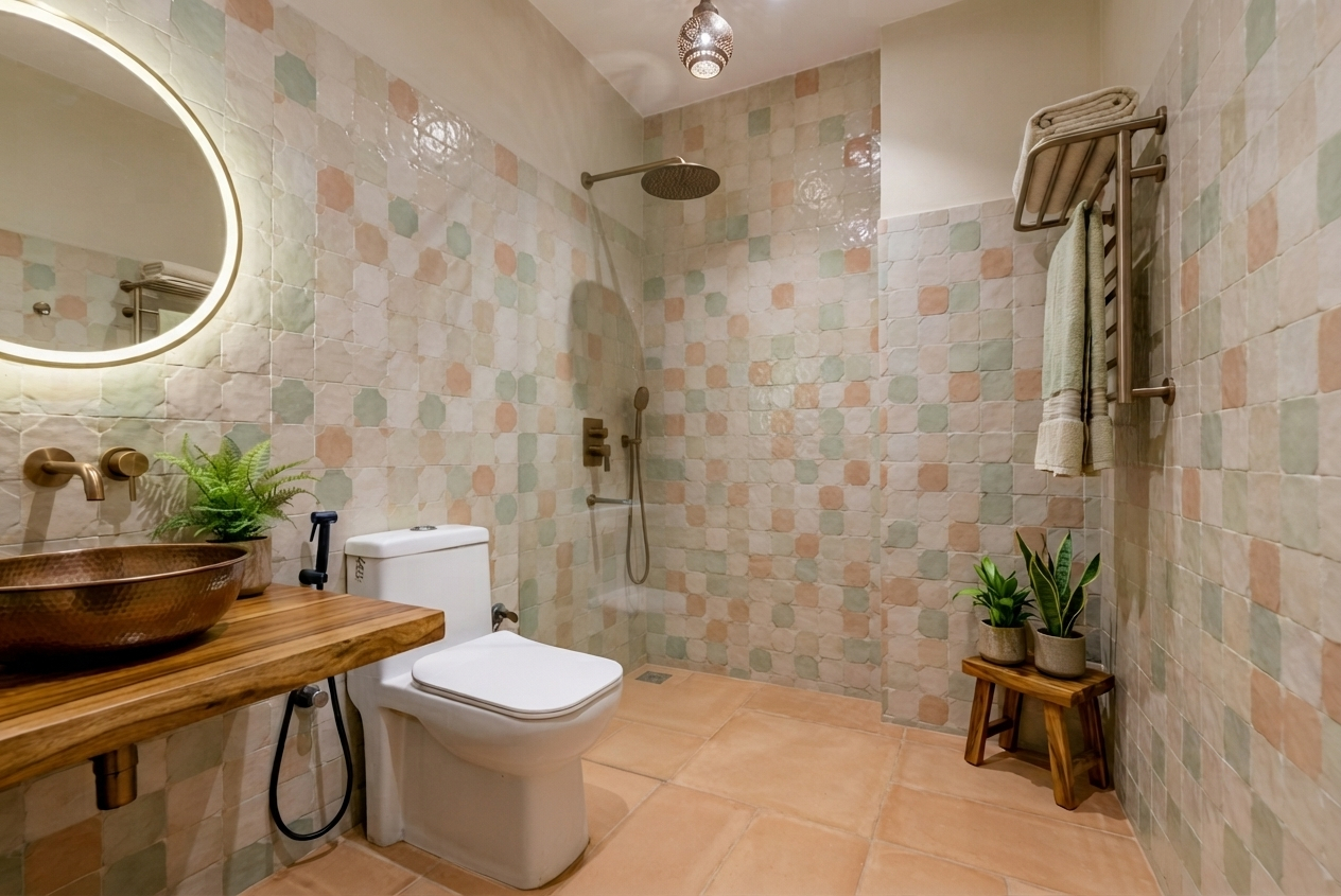 Bathroom 4, Hotel Square Plaza At Airport, Delhi