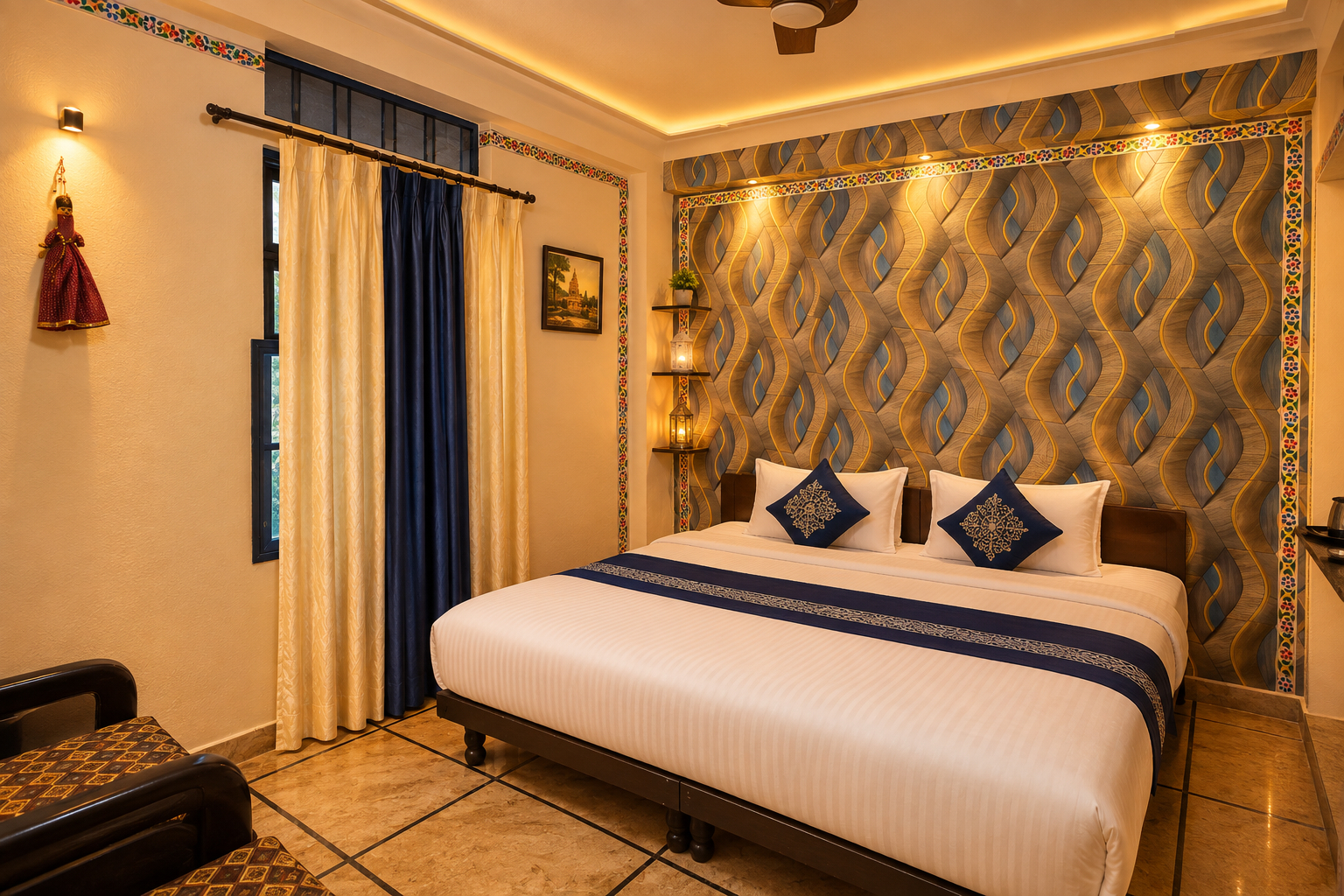 Bedroom 3, Venice View Hotel & Restaurant, Udaipur