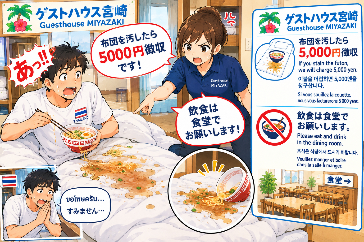 Food & Drinks, Group : Guesthouse Miyazaki 5 Rooms (Max 15 Pax), Miyazaki