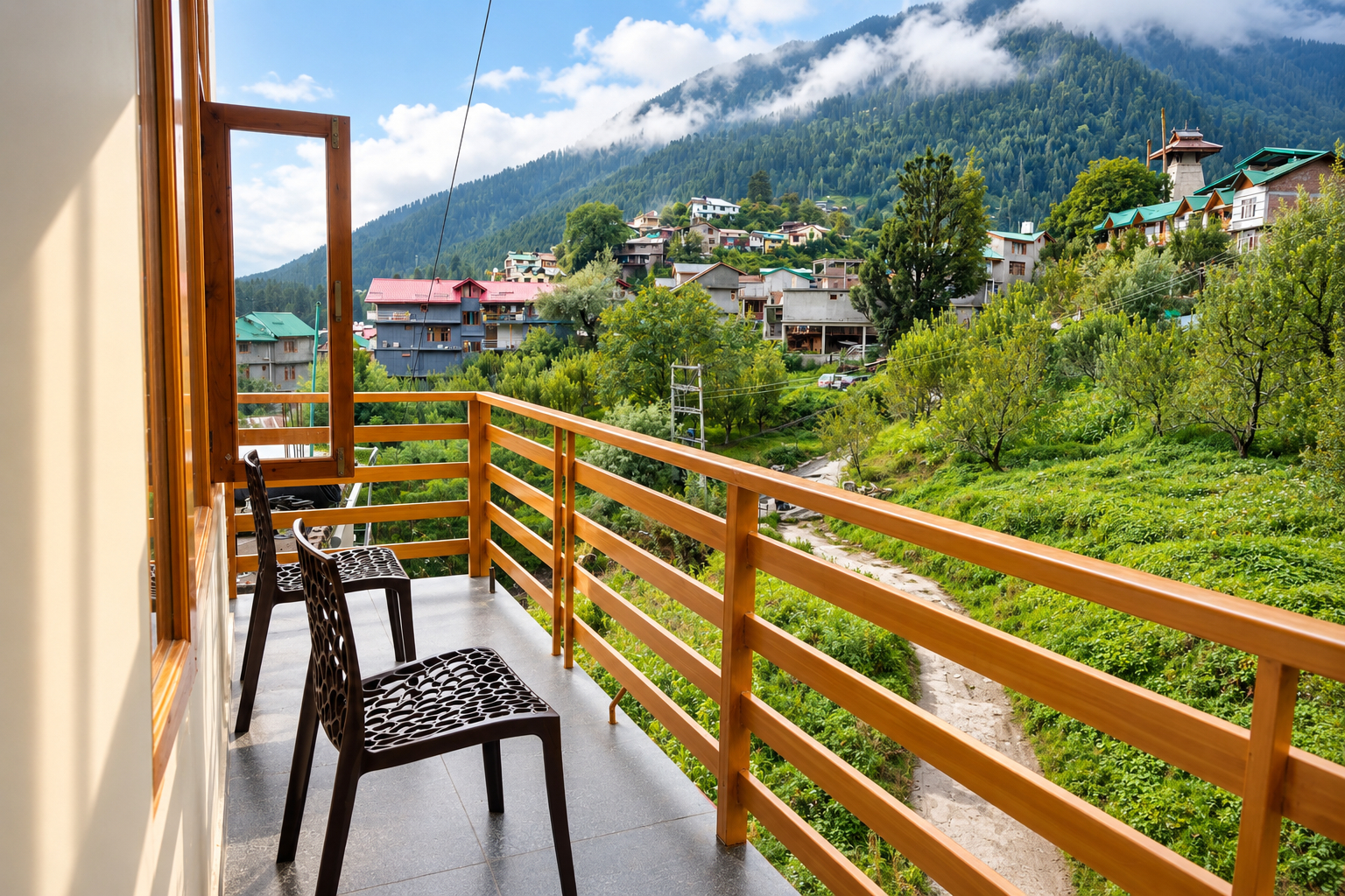 Balcony/terrace 2, Echo Homestay, Kullu