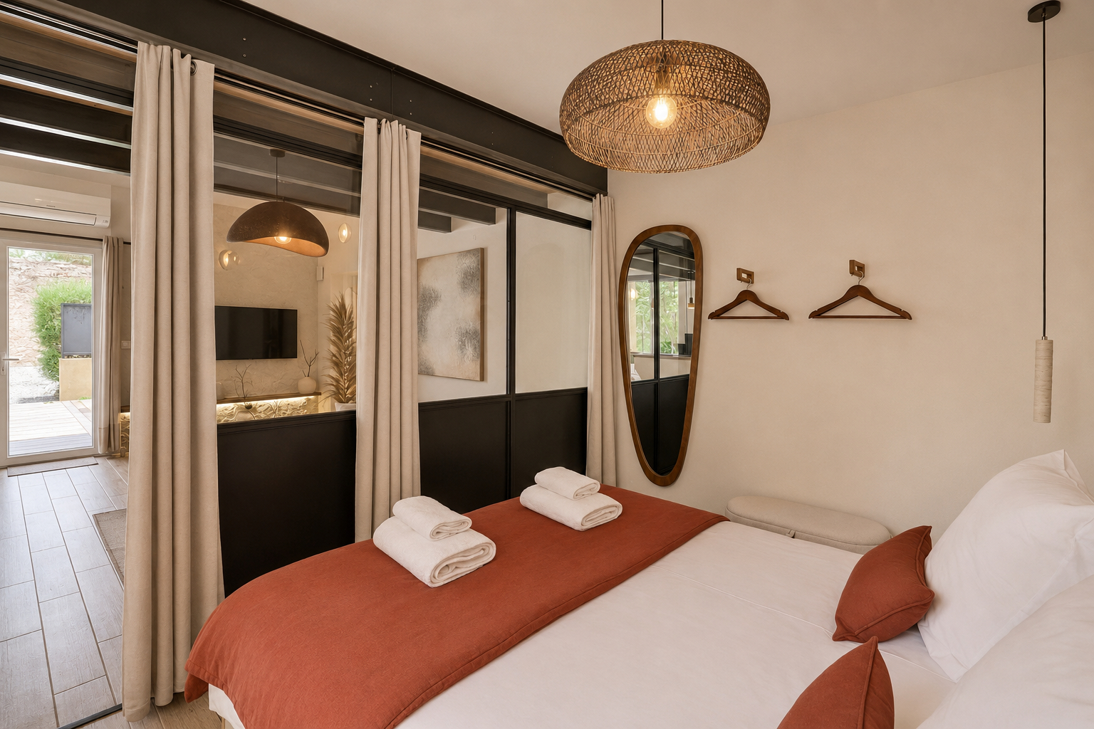 Bedroom 1, Le 522 - 4 étoiles - SPA, Bouches-du-Rhône