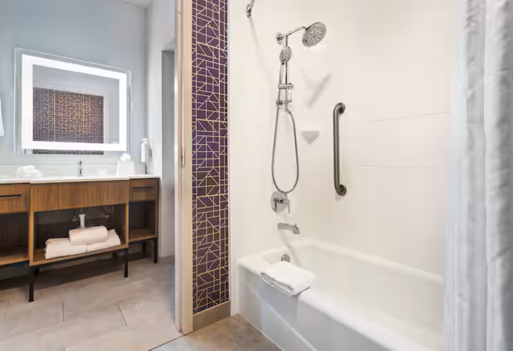 Bathroom 4, Homewood Suites by Hilton Beaumont, TX, Jefferson