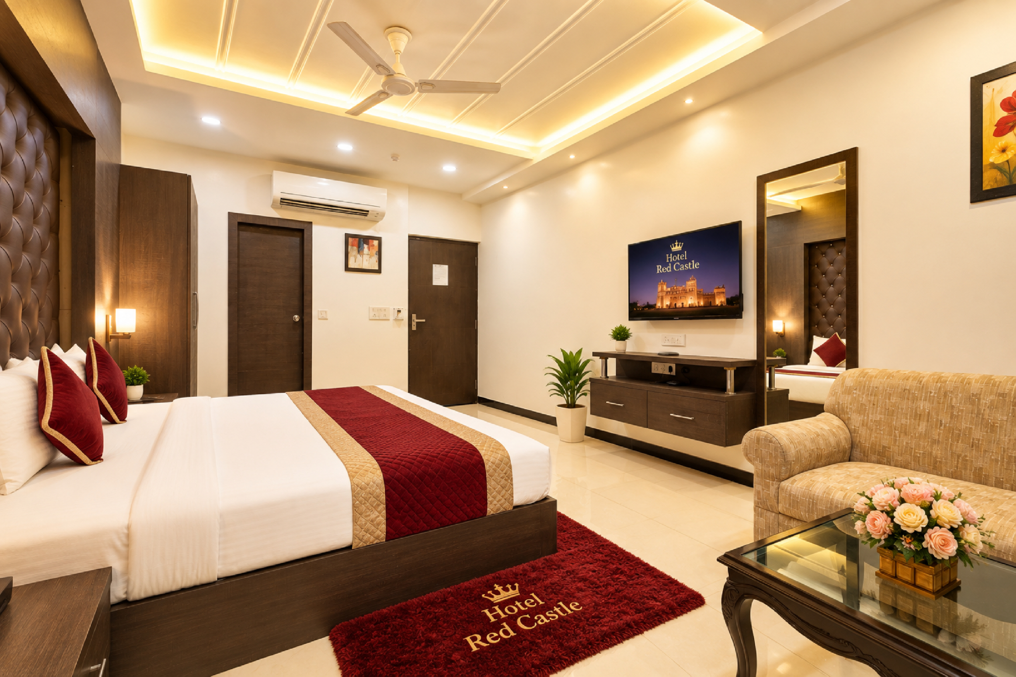 Bedroom 3, Hotel Red Castle, Delhi