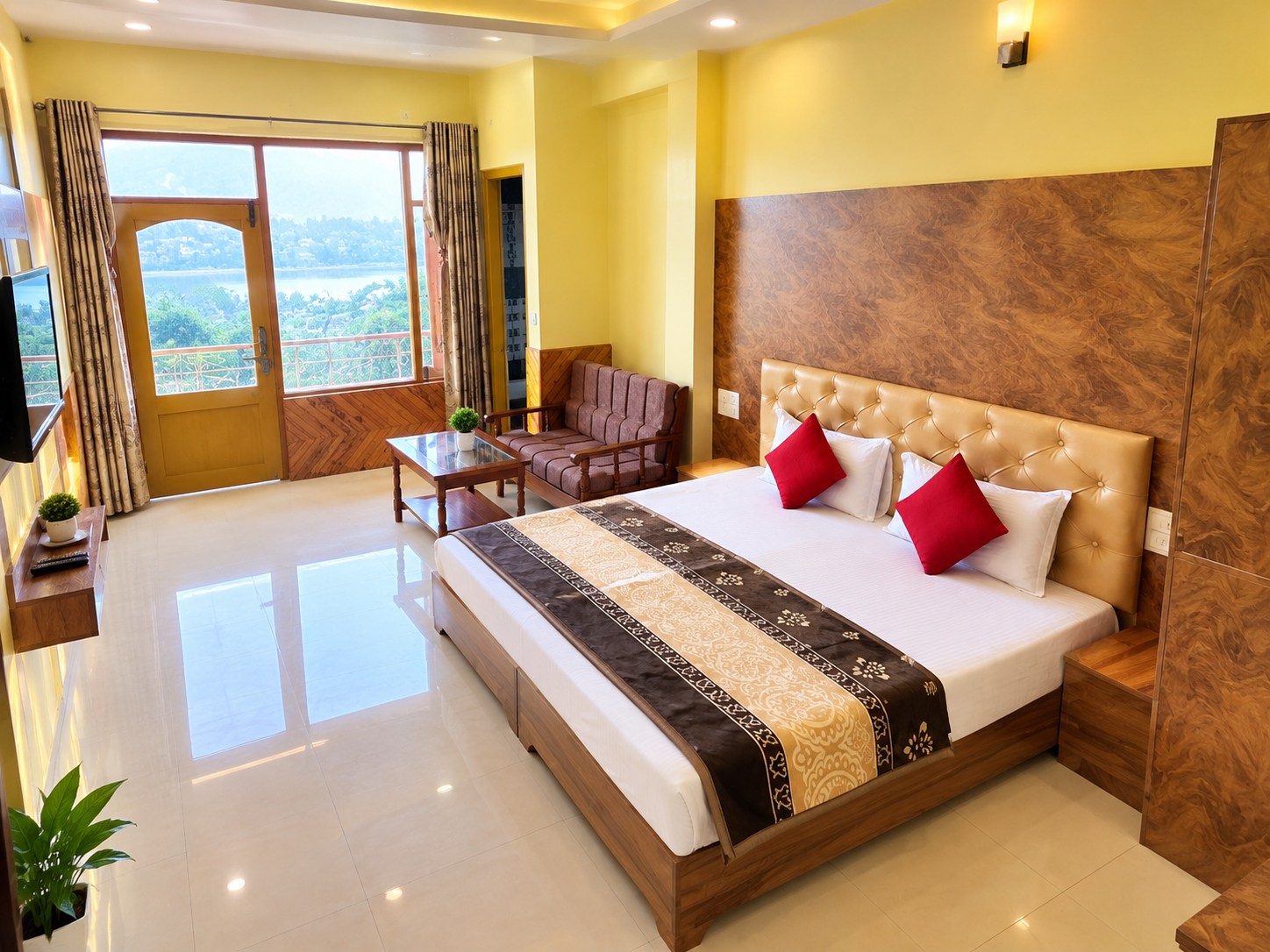 Bedroom, Goroomgo Hotel The Mountain Paradise Rewalsar, Mandi
