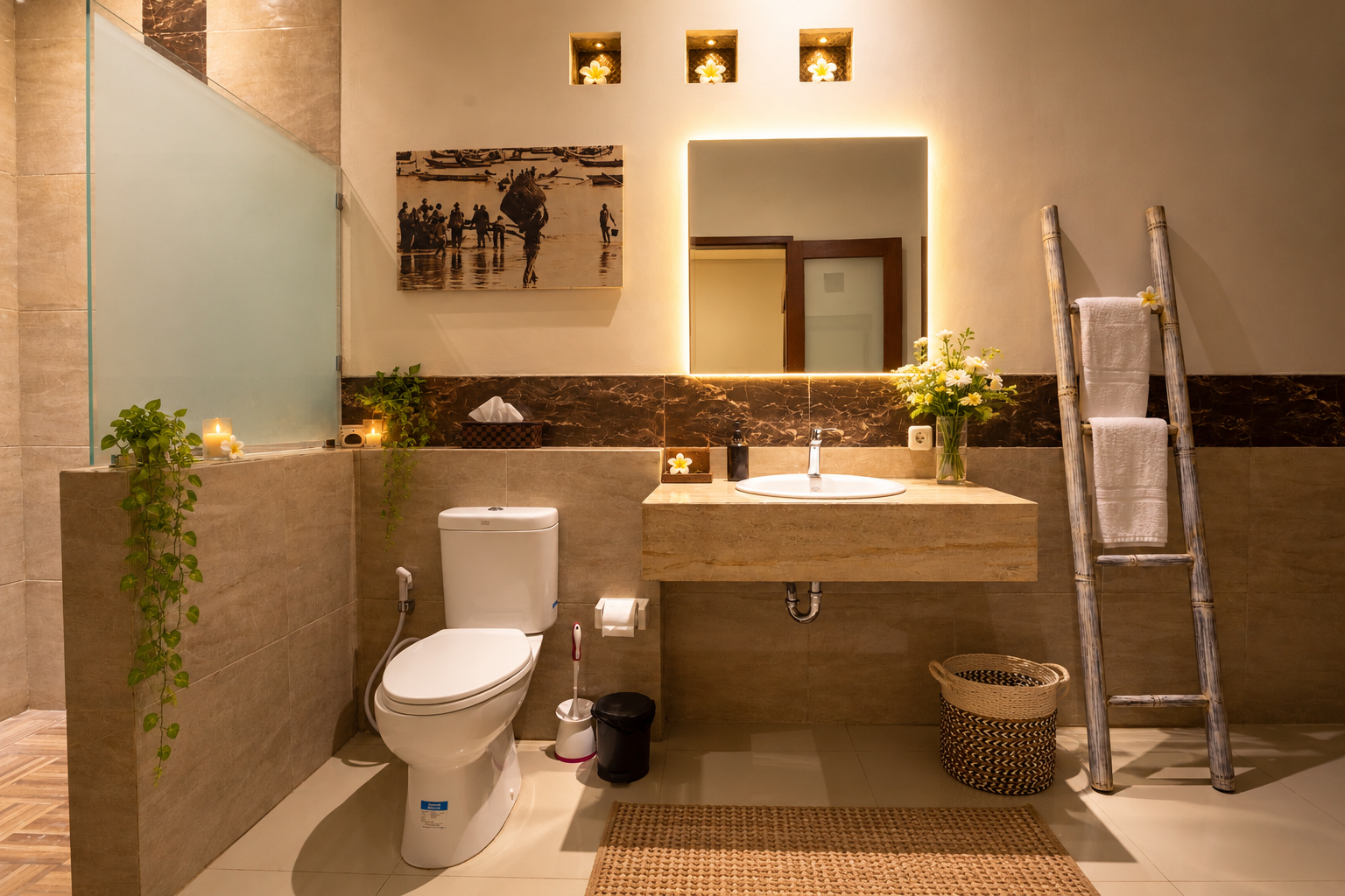 Bathroom 4, Villa Bella Legian-Luxury 3BR / Private Pool Villa, Badung