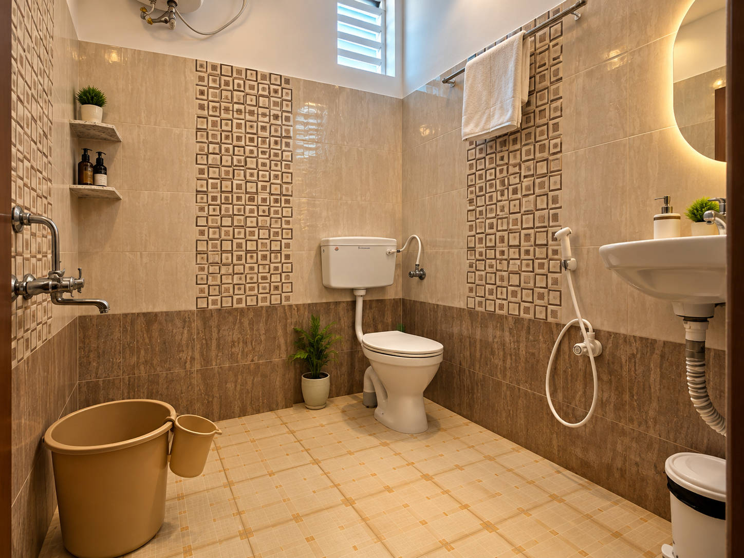 Bathroom 3, La Paradise Residency - TIE, Puducherry
