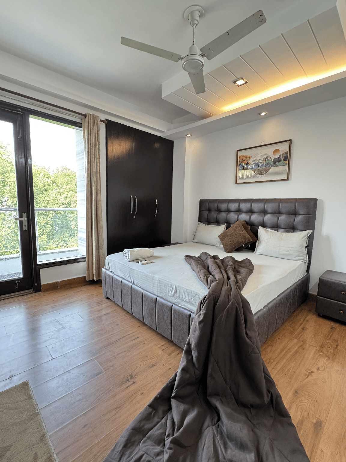 Bedroom 2, Fortune Home Service Apartment 3Bhk,J-215 Saket, Delhi