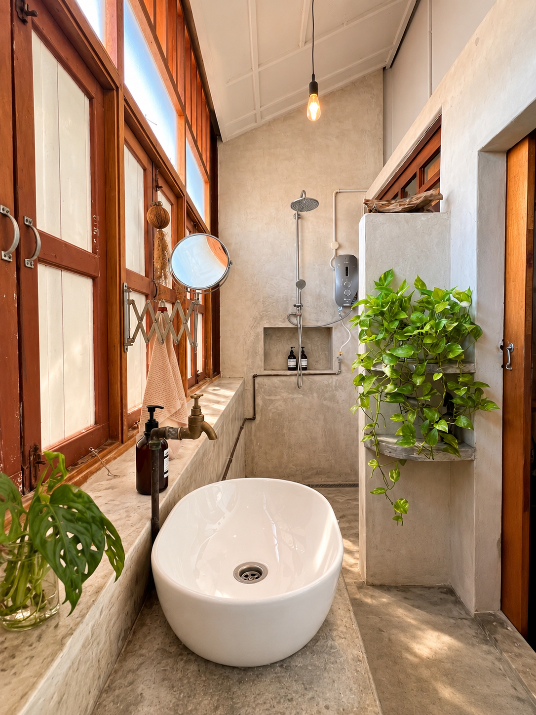 Bathroom 3, LEJU 8 | Open-Air Bath Loft | Lively Bar Alley, Malacca City