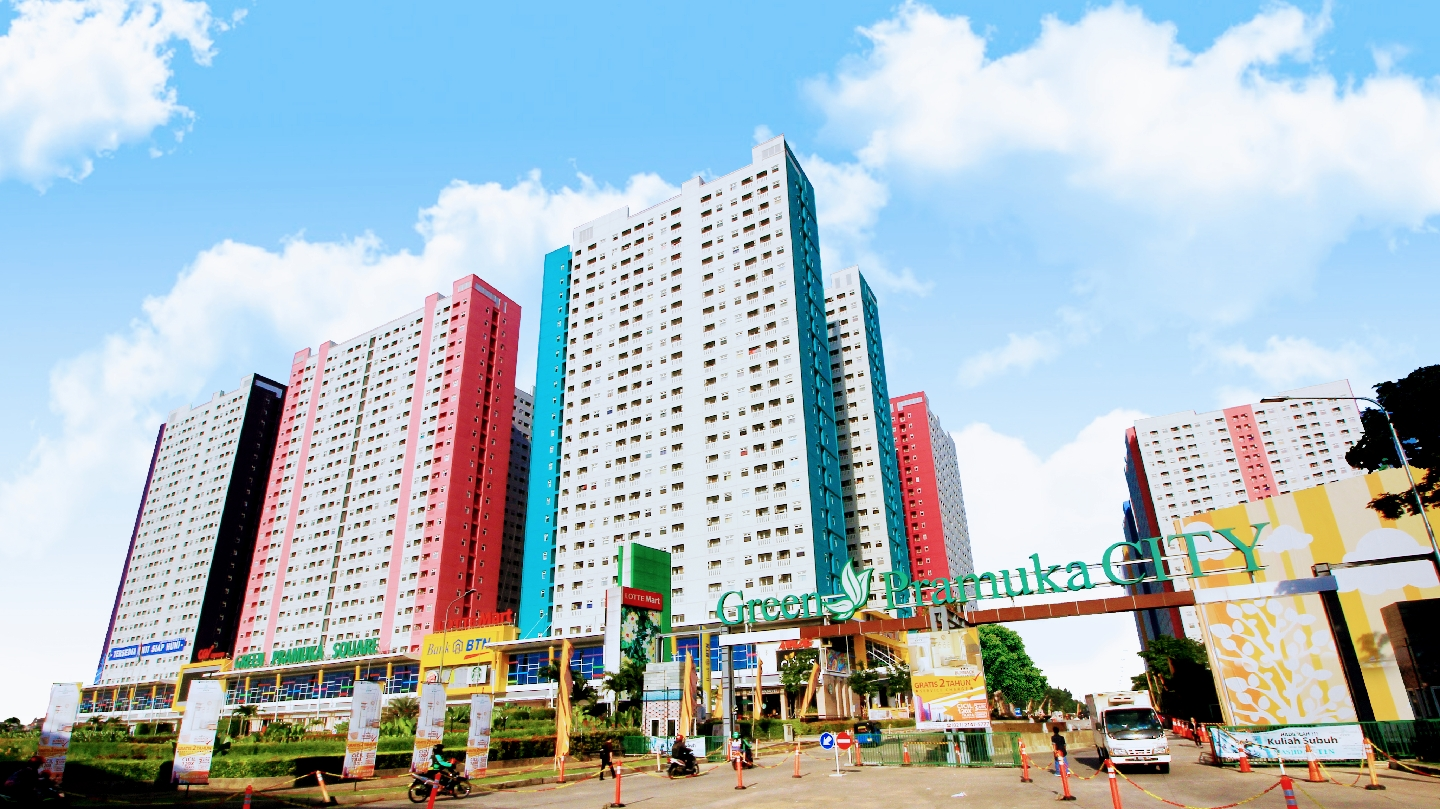 Homey 1BR Green Pramuka Apartment By Travelio, Central Jakarta
