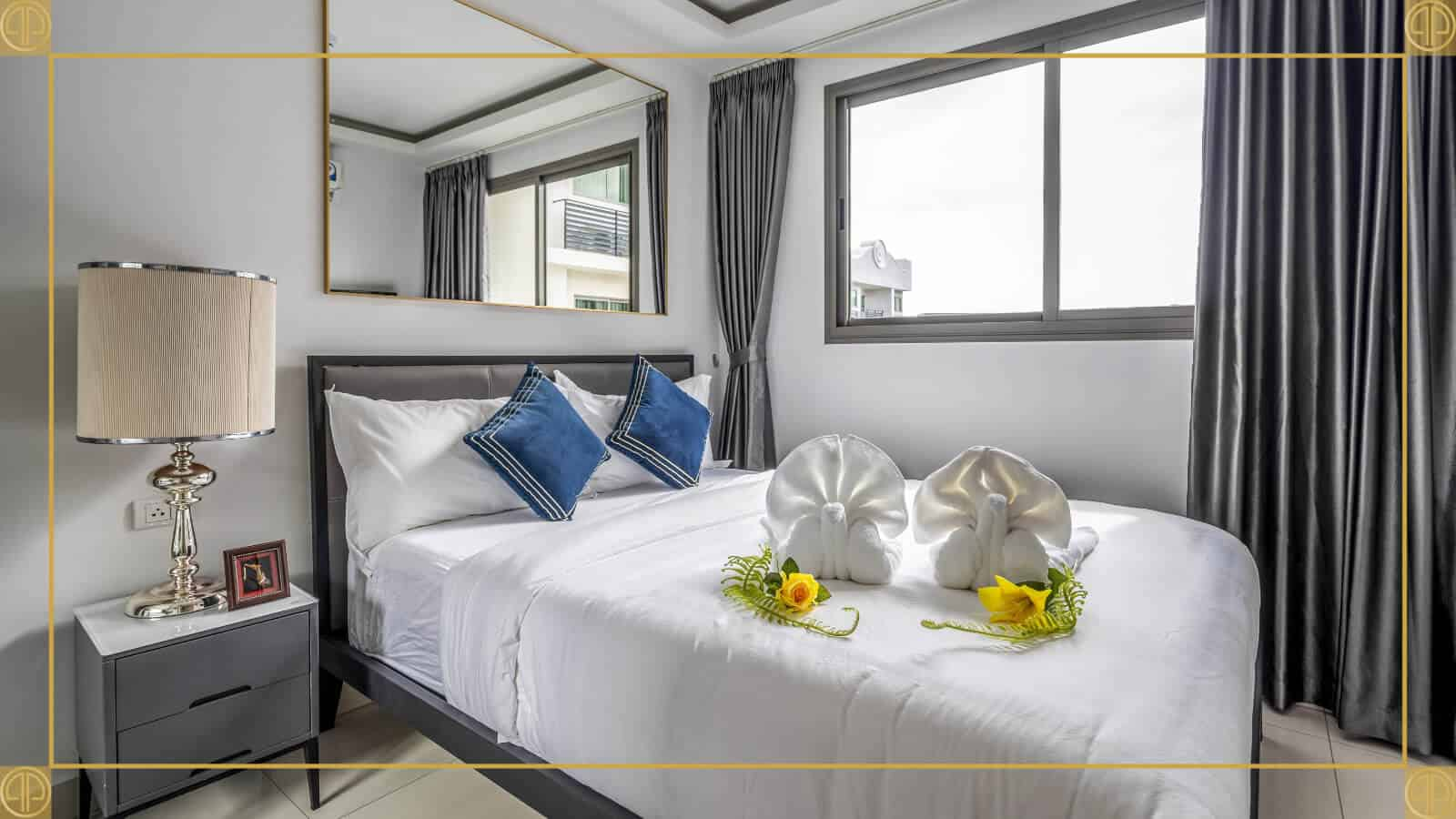 Bedroom 5, Super 1BDR in Water Park Resort, Pattaya