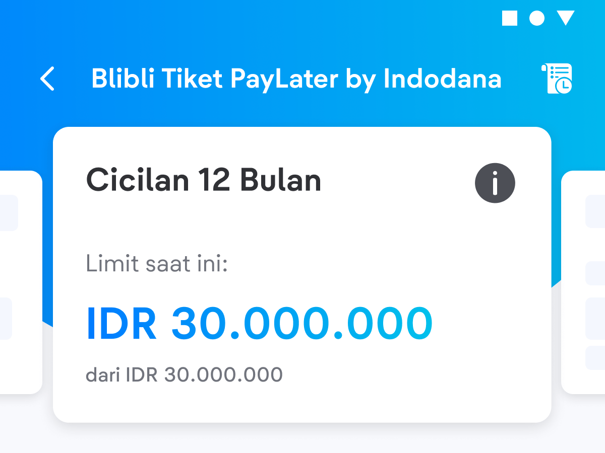 Kamu sudah bisa gunakan limitmu di tiket.com, Blibli, dan juga Indodana Finance.