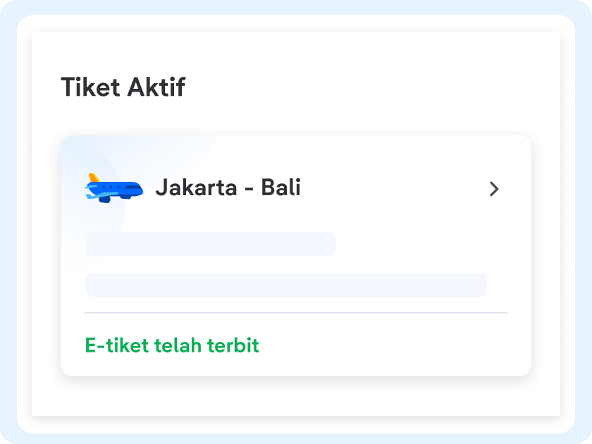 Pilih tiket pesawat yang mau kamu refund di bagian Tiket Aktif di halaman Your Orders.