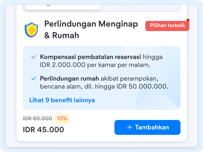 Isi semua detail yang diperlukan di halaman Form Pemesanan. Lalu, pilih asuransi yang kamu butuhkan di bagian Perlindungan Ekstra.
