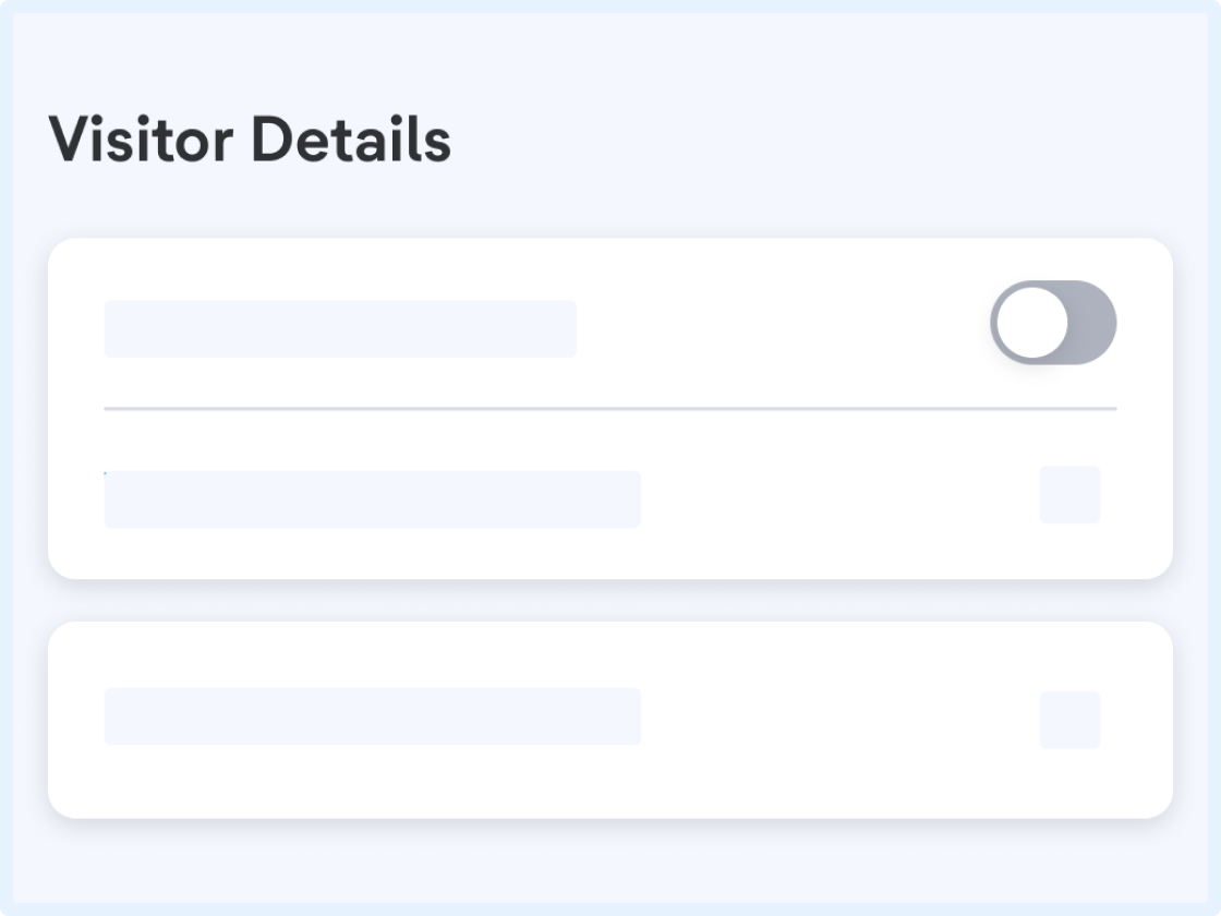 Enter the contact and visitor details. Make sure the data you provide is correct.