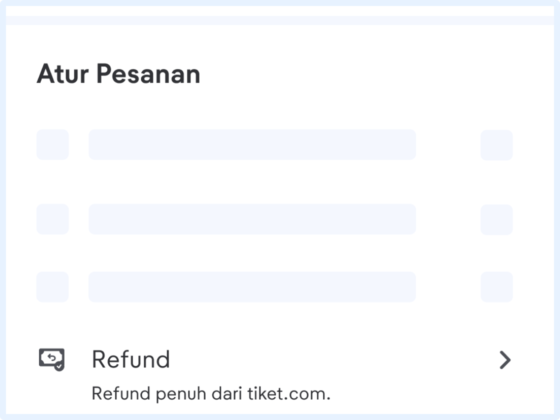 Untuk dapetin refund 100%, pengajuan refund harus dilakukan paling lambat 24 jam sebelum hari kunjungan.