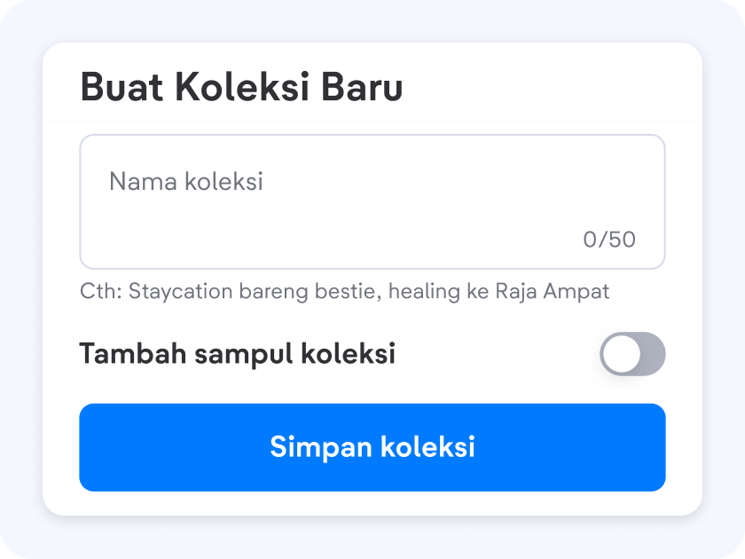Tambahkan judul yang kece dan sampul koleksi.