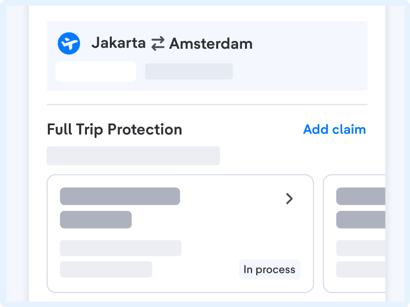 Open the Claim Center page to check the progress and status.