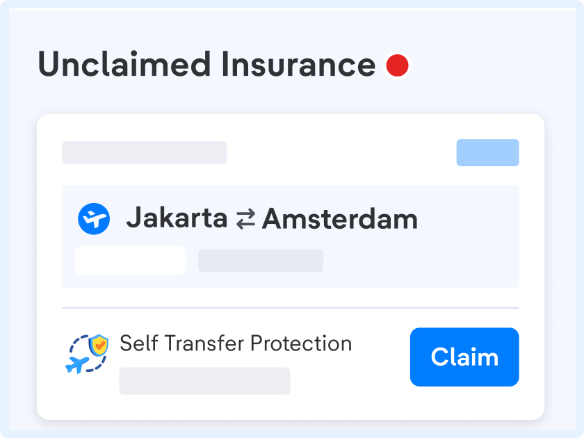 Find Self Transfer Protection in your flight order.