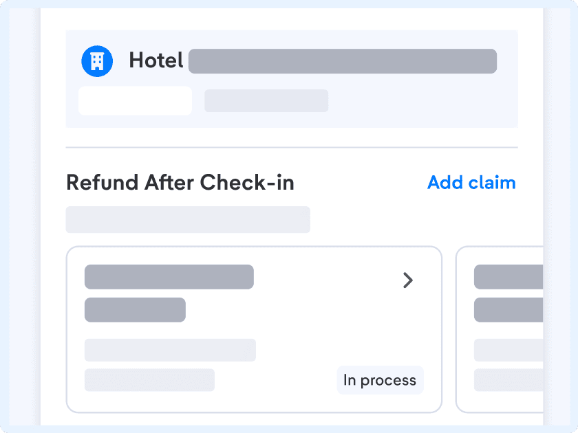 Open the Claim Center page to check the progress and status.