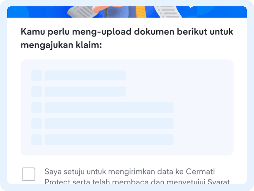 Kamu perlu upload dokumen tersebut untuk bisa melakukan klaim.
